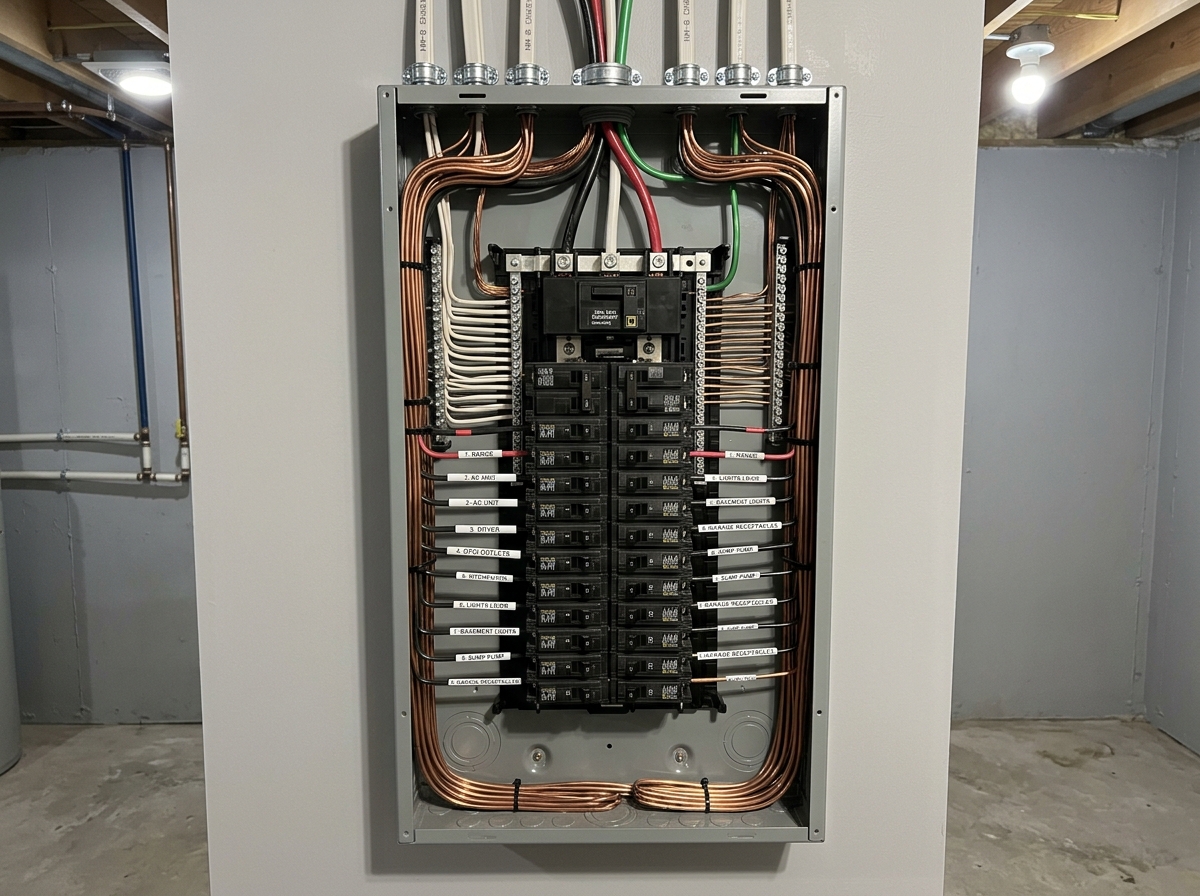 Completed 200 amp electrical panel upgrade in Ajax